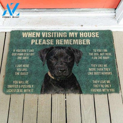 3D Please Remember Patterdale Terrier Dogs House Rules Doormat | Welcome Mat | House Warming Gift