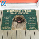 3D Please Remember Pekingese House Rules Custom Doormat | Welcome Mat | House Warming Gift