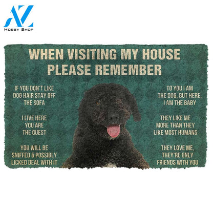 3D Please Remember Portuguese Water Dog House Rules Custom Doormat | Welcome Mat | House Warming Gift