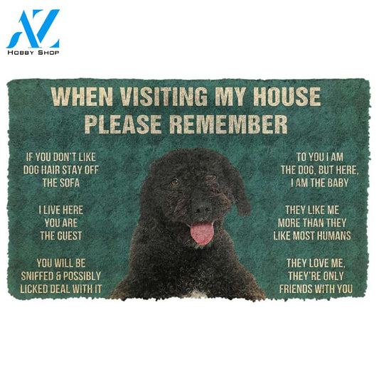3D Please Remember Portuguese Water Dog House Rules Custom Doormat | Welcome Mat | House Warming Gift