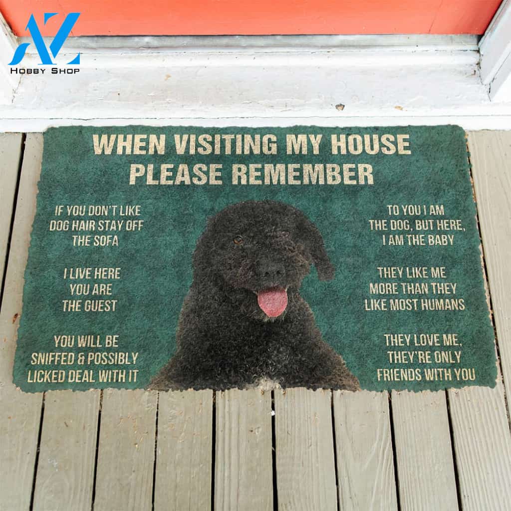 3D Please Remember Portuguese Water Dog House Rules Custom Doormat | Welcome Mat | House Warming Gift