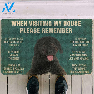3D Please Remember Portuguese Water Dog House Rules Custom Doormat | Welcome Mat | House Warming Gift