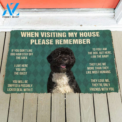 3D Please Remember Portuguese Water Dogs House Rules Custom Doormat | Welcome Mat | House Warming Gift