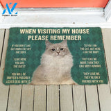 3D Please Remember Ragdoll Cat House Rules Doormat | Welcome Mat | House Warming Gift