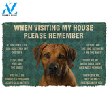 3D Please Remember Rhodesian Ridgeback Dogs House Rules Doormat | Welcome Mat | House Warming Gift