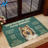 3D Please Remember Sheltie House Rules Custom Doormat | Welcome Mat | House Warming Gift
