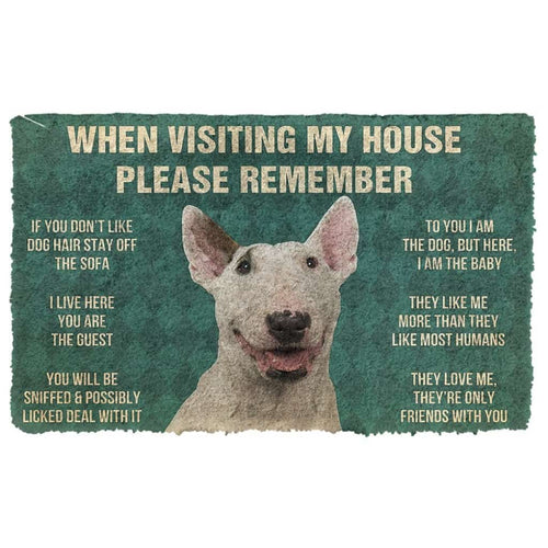 3D Please Remember Staffordshire Bull Terrier House Rules Custom Doormat