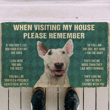 3D Please Remember Staffordshire Bull Terrier House Rules Custom Doormat