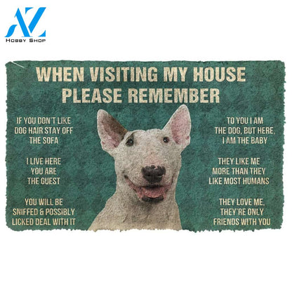 3D Please Remember Staffordshire Bull Terrier House Rules Custom Doormat | Welcome Mat | House Warming Gift