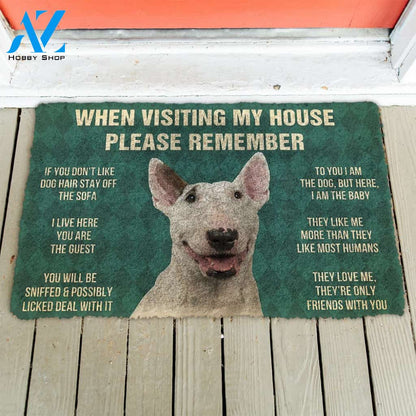 3D Please Remember Staffordshire Bull Terrier House Rules Custom Doormat | Welcome Mat | House Warming Gift