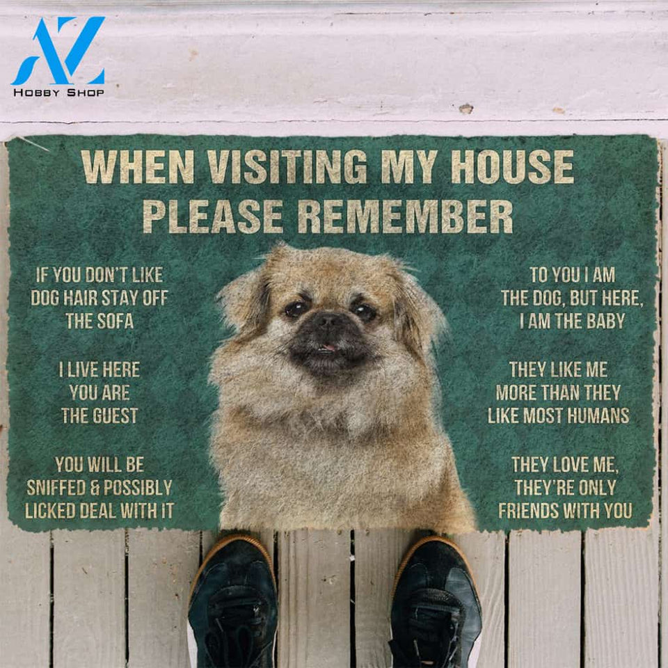 3D Please Remember Tibetan Spaniel Dogs House Rules Doormat | Welcome Mat | House Warming Gift
