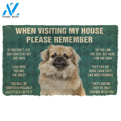 3D Please Remember Tibetan Spaniel Dogs House Rules Doormat | Welcome Mat | House Warming Gift