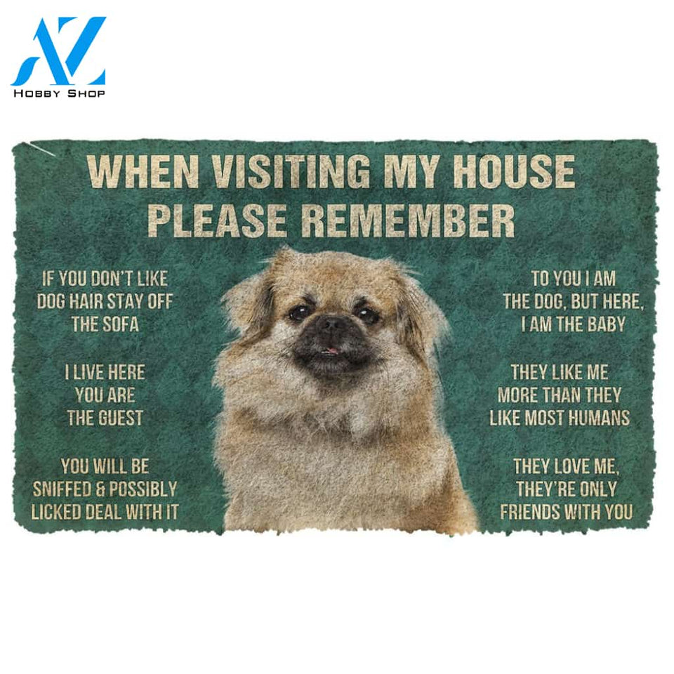 3D Please Remember Tibetan Spaniel Dogs House Rules Doormat | Welcome Mat | House Warming Gift