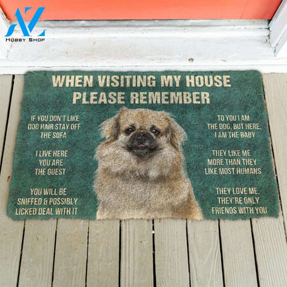 3D Please Remember Tibetan Spaniel Dogs House Rules Doormat | Welcome Mat | House Warming Gift