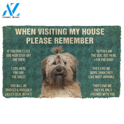 3D Please Remember Tibetan Terrier Dogs House Rules Doormat | Welcome Mat | House Warming Gift