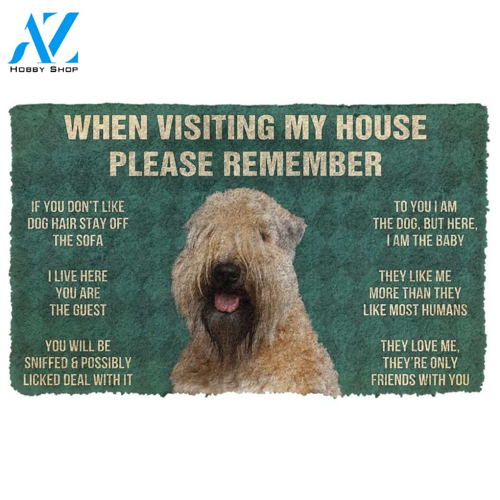 3D Please Remember Wheaten Terrier House Rules Custom Doormat | Welcome Mat | House Warming Gift