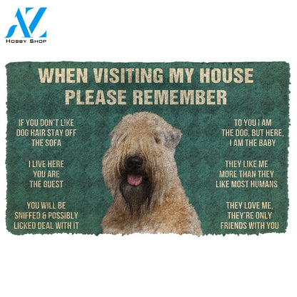 3D Please Remember Wheaten Terrier House Rules Custom Doormat | Welcome Mat | House Warming Gift