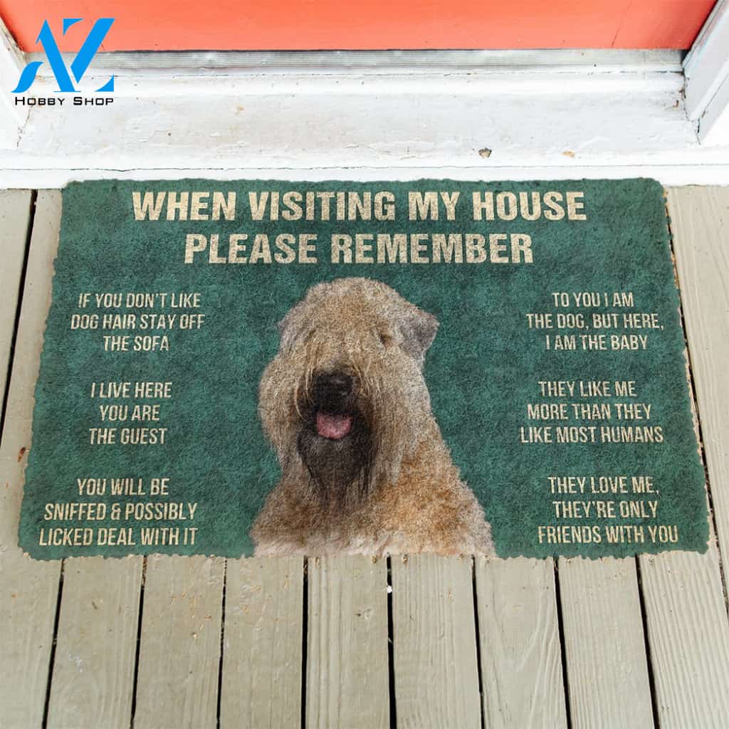 3D Please Remember Wheaten Terrier House Rules Custom Doormat | Welcome Mat | House Warming Gift