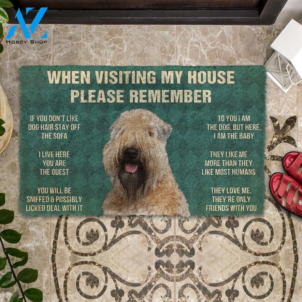 3D Please Remember Wheaten Terrier House Rules Custom Doormat | Welcome Mat | House Warming Gift