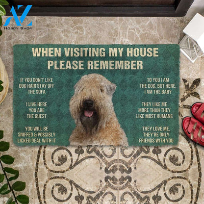3D Please Remember Wheaten Terrier House Rules Custom Doormat | Welcome Mat | House Warming Gift
