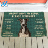 3D Please Remember Whippet House Rules Custom Doormat | Welcome Mat | House Warming Gift