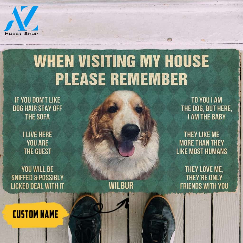3D Please Remember Wilbur House Rules Custom Doormat | Welcome Mat | House Warming Gift