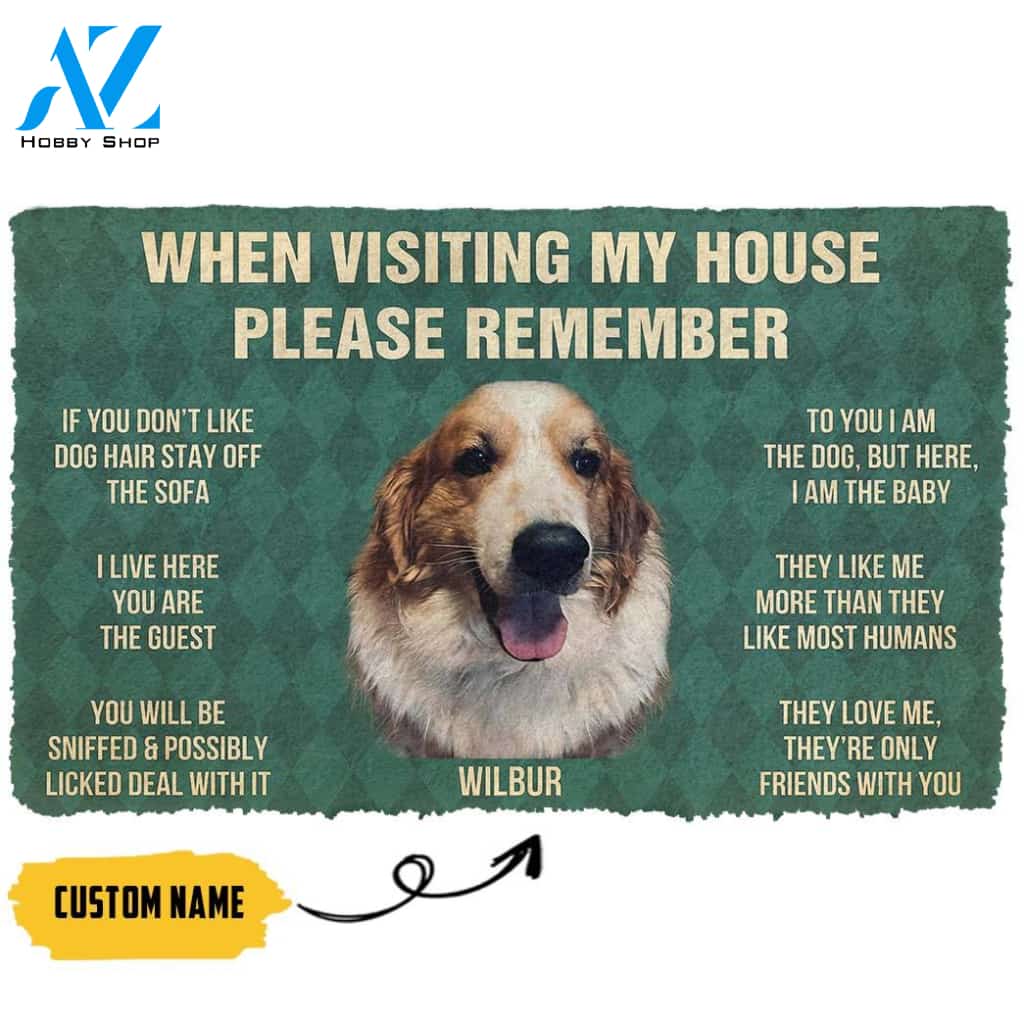 3D Please Remember Wilbur House Rules Custom Doormat | Welcome Mat | House Warming Gift
