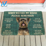 3D Please Remember Yorkshire Terrier Dog's House Rules Doormat | Welcome Mat | House Warming Gift