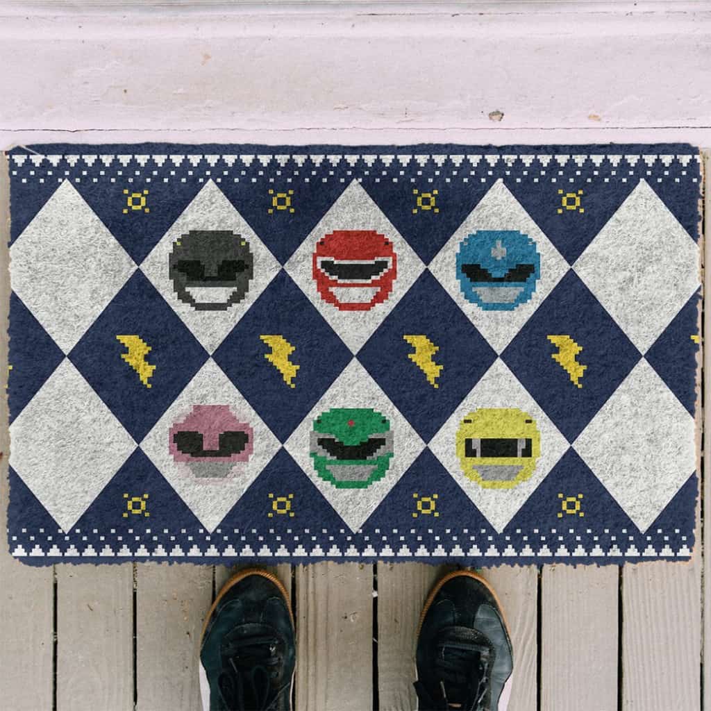 3D Power Ranger Blue Ugly Doormat