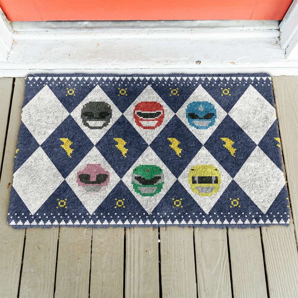 3D Power Ranger Blue Ugly Doormat
