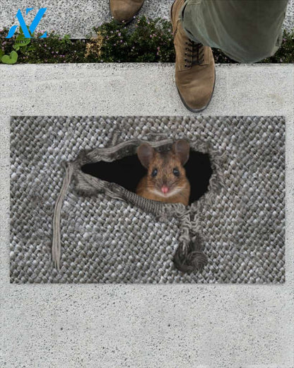 3D Rat Funny Inside Doormat, Gift For Rat Lovers, Gift For Friend Family Birthday Gift Decor Warm House Gift Welcome Mat