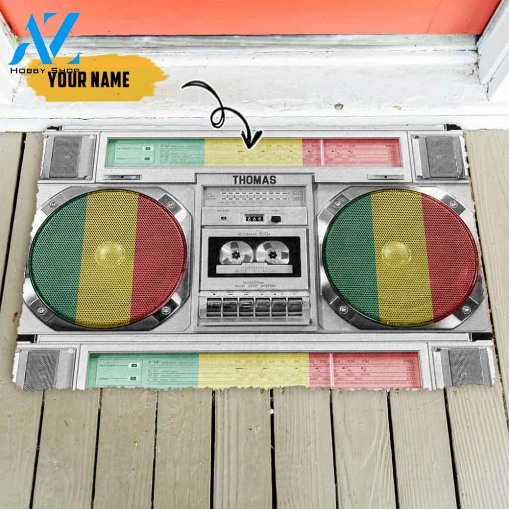 3D Reggae Boombox Custom Doormat | Welcome Mat | House Warming Gift