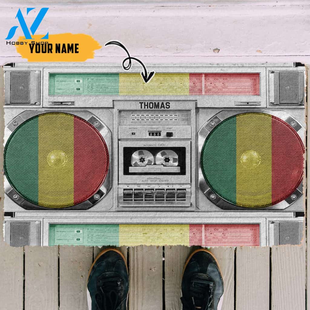 3D Reggae Boombox Custom Doormat | Welcome Mat | House Warming Gift