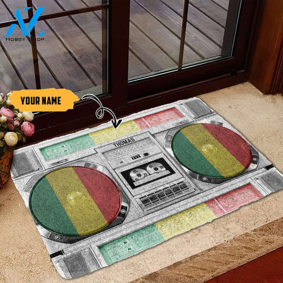 3D Reggae Boombox Custom Doormat | Welcome Mat | House Warming Gift