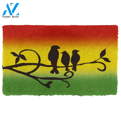 3D Reggae Three Little Birds Custom Doormat | Welcome Mat | House Warming Gift