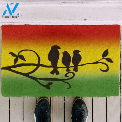 3D Reggae Three Little Birds Custom Doormat | Welcome Mat | House Warming Gift