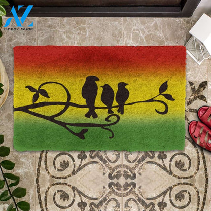 3D Reggae Three Little Birds Custom Doormat | Welcome Mat | House Warming Gift