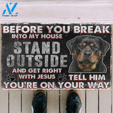 3D Rottweiler Before You Break Into My House Custom Doormat | Welcome Mat | House Warming Gift