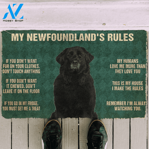 3D Rottweiler's Rules Doormat