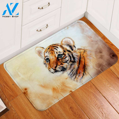 3D Tiger Cub Door Mat
