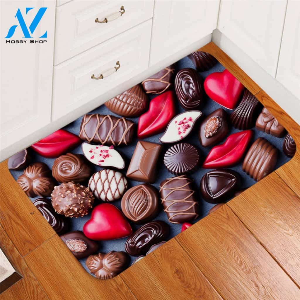 3D Valentine Chocolate SRU0115488028 Door Mat