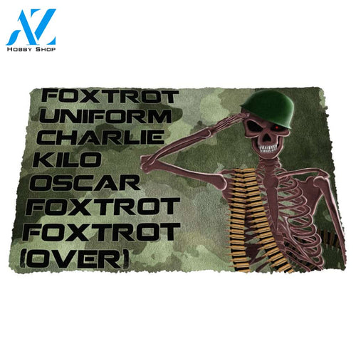 3D Veteran Foxtrot Custom Doormat | Welcome Mat | House Warming Gift