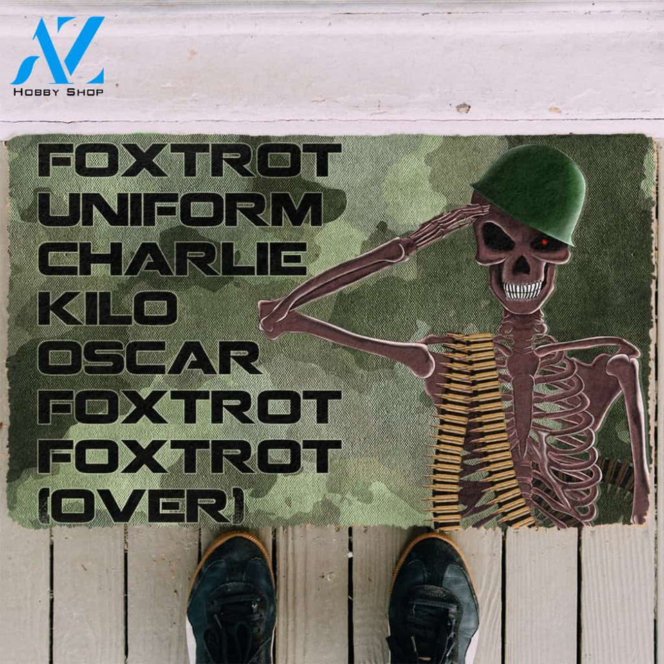 3D Veteran Foxtrot Custom Doormat | Welcome Mat | House Warming Gift