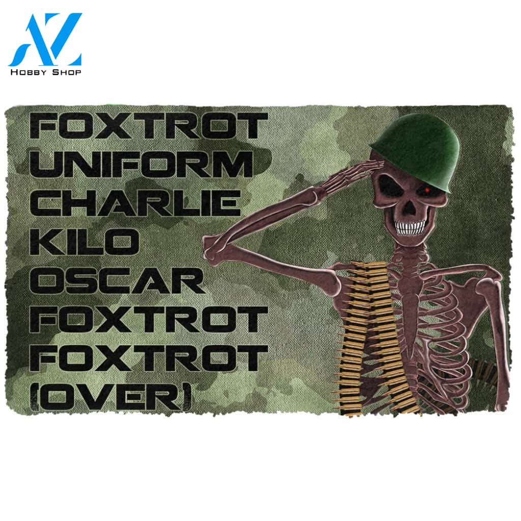 3D Veteran Foxtrot Custom Doormat | Welcome Mat | House Warming Gift