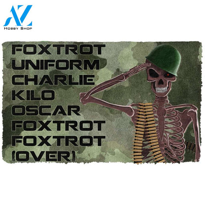3D Veteran Foxtrot Custom Doormat | Welcome Mat | House Warming Gift