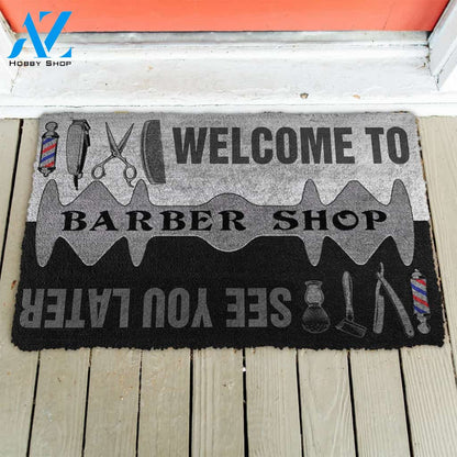 3D Welcome To Barber Shop Doormat | Welcome Mat | House Warming Gift