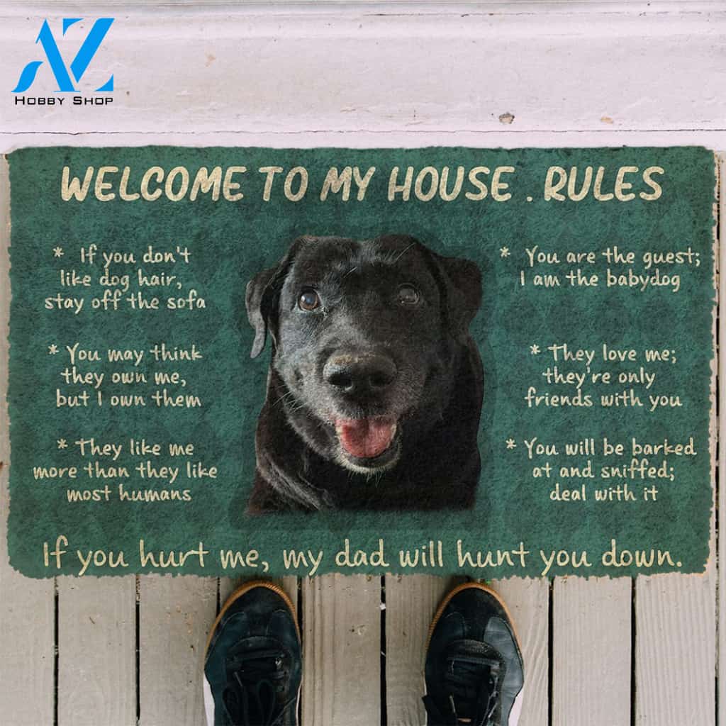 3D Welcome To My House Rules Custom Doormat | Welcome Mat | House Warming Gift