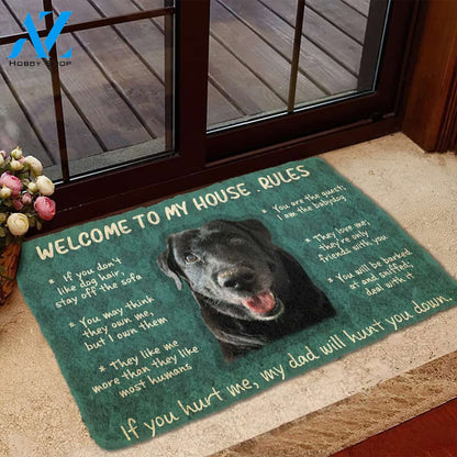 3D Welcome To My House Rules Custom Doormat | Welcome Mat | House Warming Gift