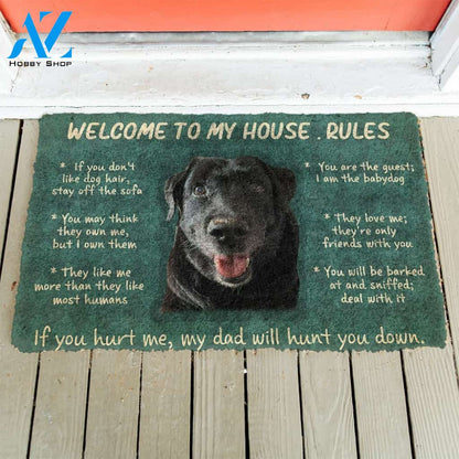 3D Welcome To My House Rules Custom Doormat | Welcome Mat | House Warming Gift