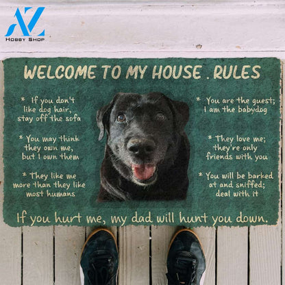 3D Welcome To My House Rules Custom Doormat | Welcome Mat | House Warming Gift